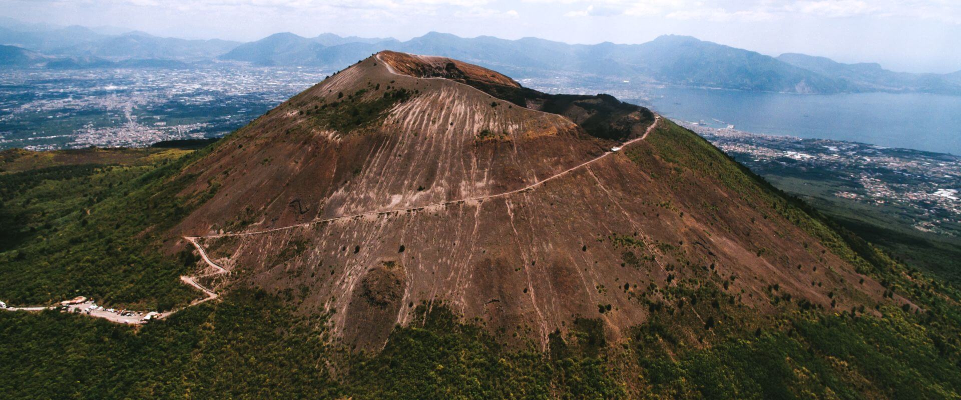 Vesuvius in Italy, view from the top