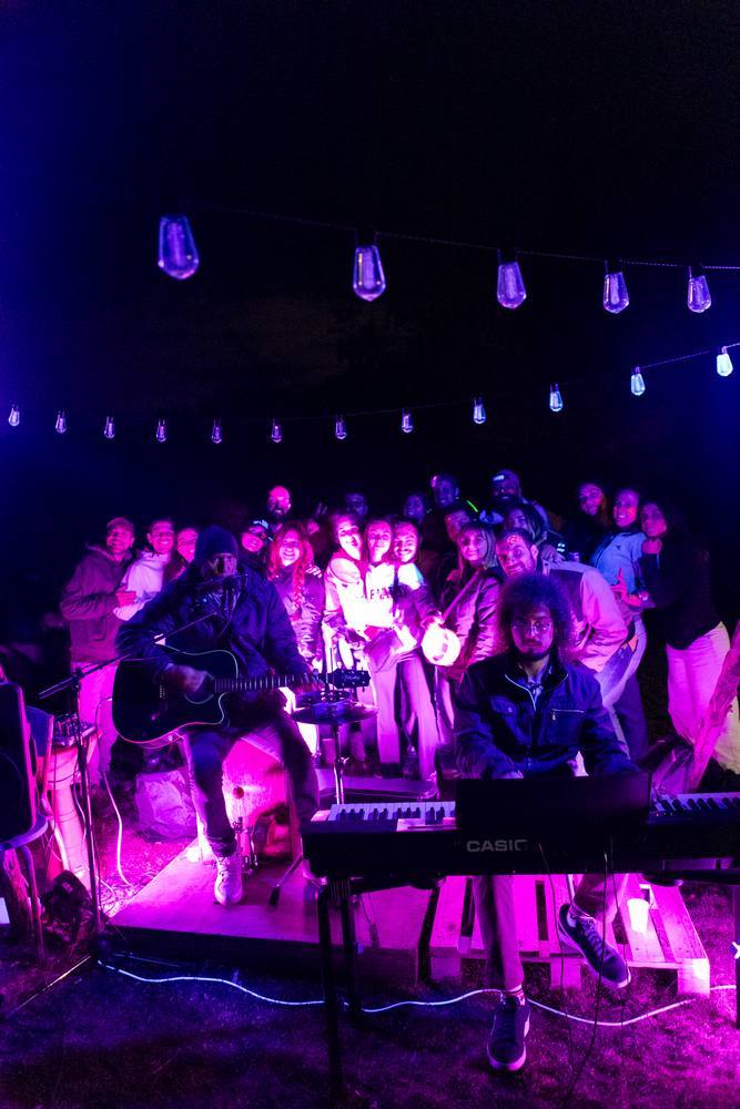 music band at the Vesuvius base camp