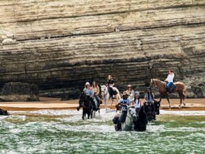 escursione a cavallo a mare in Marocco