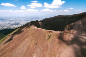 Vesuvius volcano from the air