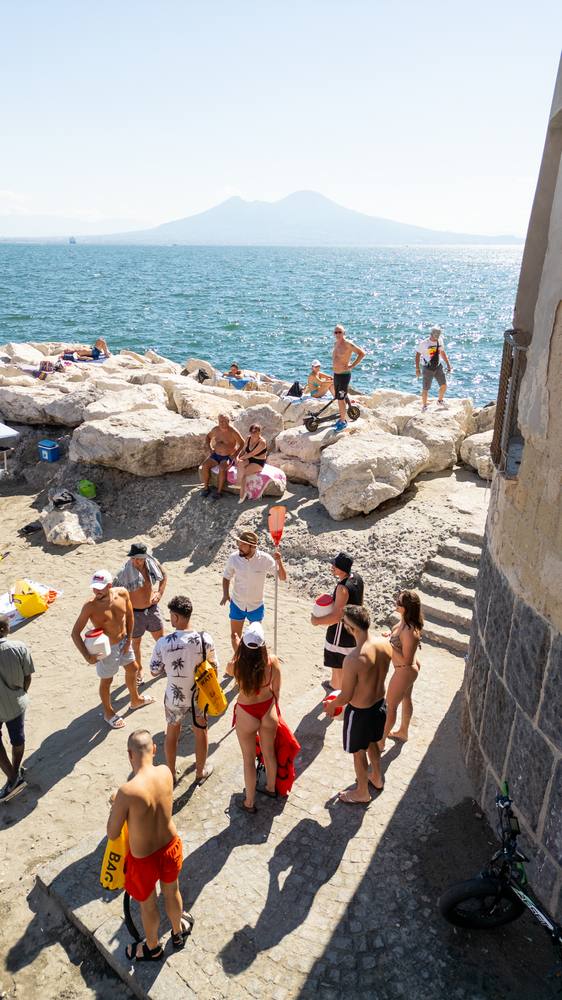 Mappa e visuale dell'itinerario in kayak a Posillipo